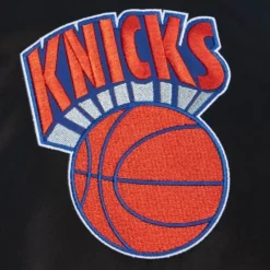 Apparel Mitchell & Ness Jackets & Outerwear-Team Origins Varsity Satin Jacket New York Knicks