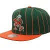 Headwear Mitchell & Ness -Team Pin Snapback University Of Miami