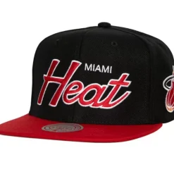 Headwear Mitchell & Ness -Team Script 2.0 Snapback Hwc Miami Heat