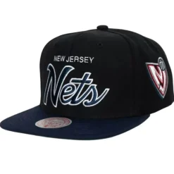 Headwear Mitchell & Ness -Team Script 2.0 Snapback Hwc New Jersey Nets