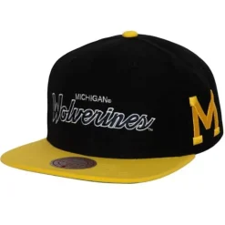 Headwear Mitchell & Ness -Team Script 2.0 Snapback University Of Michigan