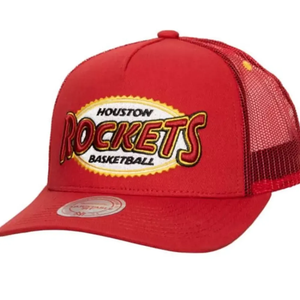 Headwear Mitchell & Ness -Team Seal Trucker Snapback Hwc Houston Rockets