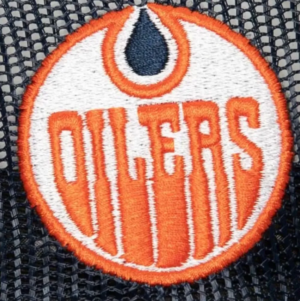 Headwear Mitchell & Ness -Team Seal Trucker Snapback Vintage Edmonton Oilers
