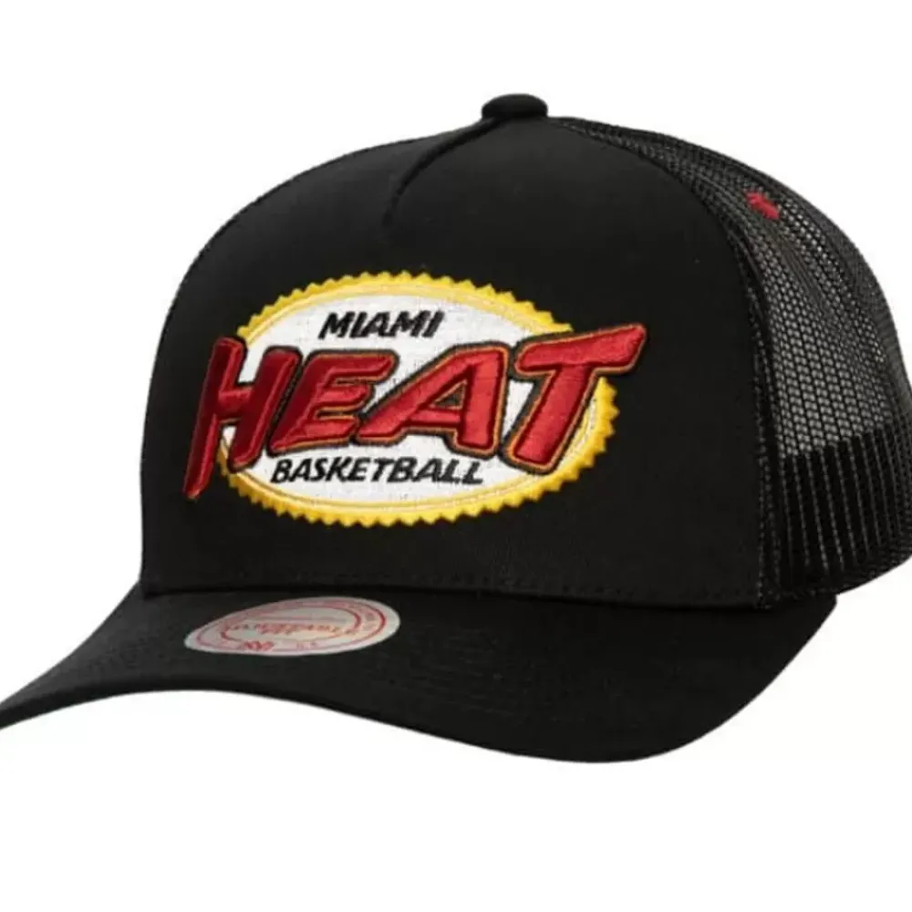 Headwear Mitchell & Ness -Team Seal Trucker Snapback Hwc Miami Heat