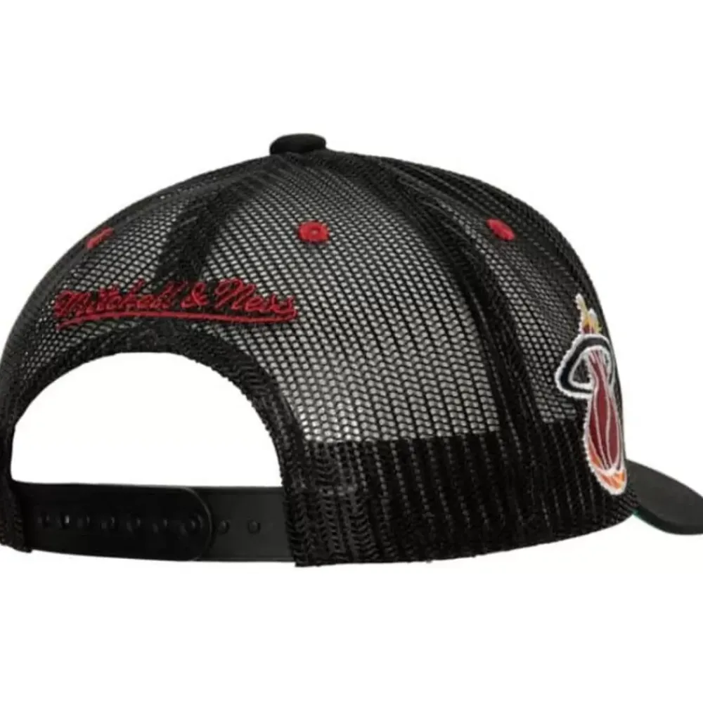 Headwear Mitchell & Ness -Team Seal Trucker Snapback Hwc Miami Heat
