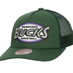 Headwear Mitchell & Ness -Team Seal Trucker Snapback Hwc Milwaukee Bucks