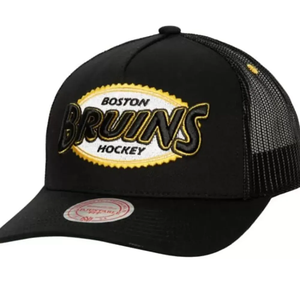 Headwear Mitchell & Ness -Team Seal Trucker Snapback Vintage Boston Bruins