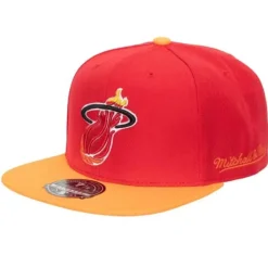 Headwear Mitchell & Ness -Team Side Fitted Hwc Miami Heat