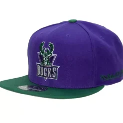 Headwear Mitchell & Ness -Team Side Fitted Hwc Milwaukee Bucks