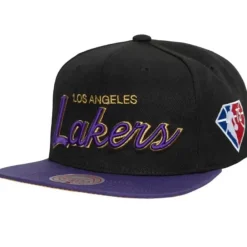 Headwear Mitchell & Ness -75Th Anniversary Gold Snapback Los Angeles Lakers