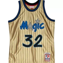Jerseys Mitchell & Ness -75Th Anniversary Gold Swingman Shaquille O'Neal Orlando Magic 1993-94 Jersey