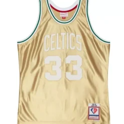 Jerseys Mitchell & Ness -75Th Anniversary Gold Swingman Larry Bird Boston Celtics 1985-86 Jersey