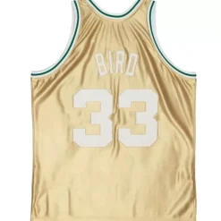 Jerseys Mitchell & Ness -75Th Anniversary Gold Swingman Larry Bird Boston Celtics 1985-86 Jersey