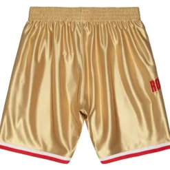 Shorts Mitchell & Ness -75Th Anniversary Gold Swingman Houston Rockets 1993-94 Shorts