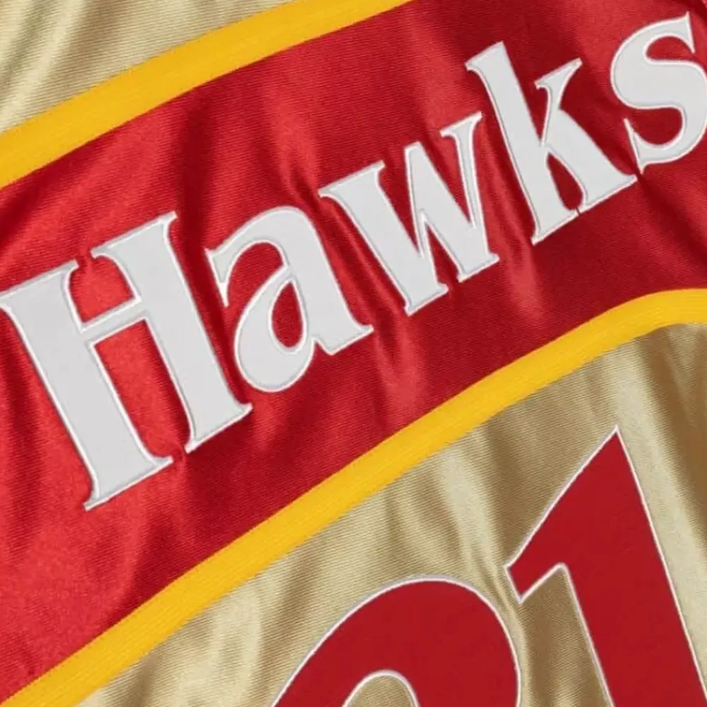 Jerseys Mitchell & Ness -75Th Anniversary Gold Swingman Dominique Wilkins Atlanta Hawks 1986-87 Jersey