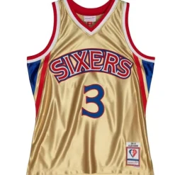 Jerseys Mitchell & Ness -75Th Anniversary Gold Swingman Allen Iverson Philadelphia 76Ers 1996-97 Jersey