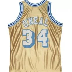 Jerseys Mitchell & Ness -75Th Anniversary Gold Swingman Shaquille O'Neal Los Angeles Lakers 1996-97 Jersey