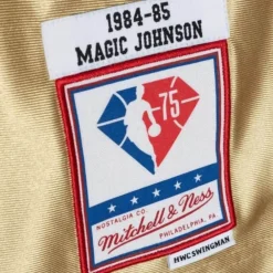 Jerseys Mitchell & Ness -75Th Anniversary Gold Swingman Magic Johnson Los Angeles Lakers 1984-85 Jersey