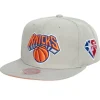 Headwear Mitchell & Ness -75Th Silver Snapback New York Knicks