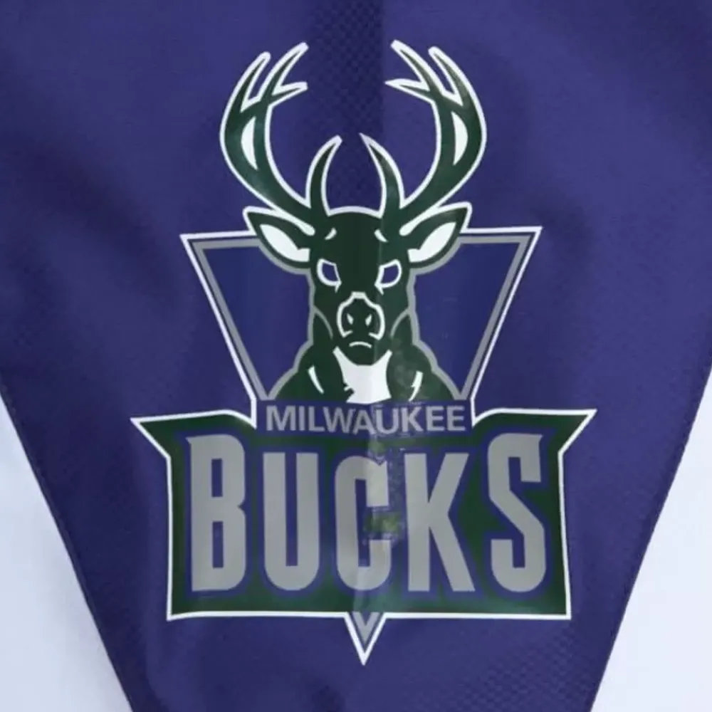 Apparel Mitchell & Ness Jackets & Outerwear-Throw It Back Full Zip Windbreaker Milwaukee Bucks