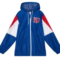 Apparel Mitchell & Ness Jackets & Outerwear-Throw It Back Full Zip Windbreaker University Of Kansas