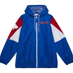 Apparel Mitchell & Ness Jackets & Outerwear-Throw It Back Full Zip Windbreaker Buffalo Bills