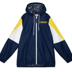 Apparel Mitchell & Ness Jackets & Outerwear-Throw It Back Full Zip Windbreaker University Of Michigan