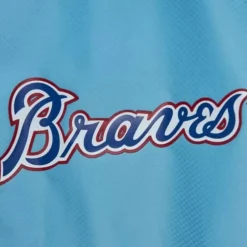 Apparel Mitchell & Ness Jackets & Outerwear-Throw It Back Full Zip Windbreaker Atlanta Braves