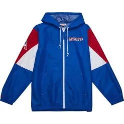 Apparel Mitchell & Ness Jackets & Outerwear-Throw It Back Full Zip Windbreaker New England Patriots