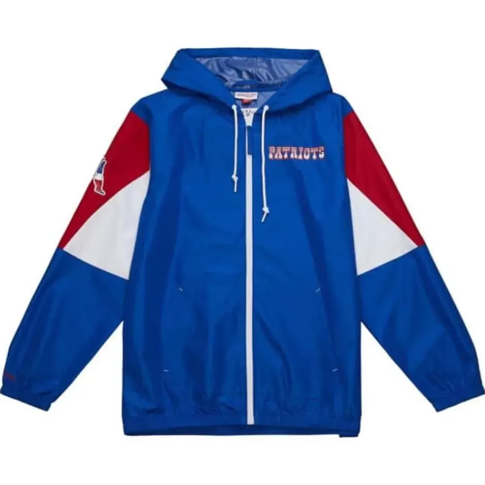 Apparel Mitchell & Ness Jackets & Outerwear-Throw It Back Full Zip Windbreaker New England Patriots