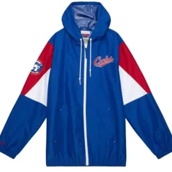 Apparel Mitchell & Ness Jackets & Outerwear-Throw It Back Full Zip Windbreaker Chicago Cubs