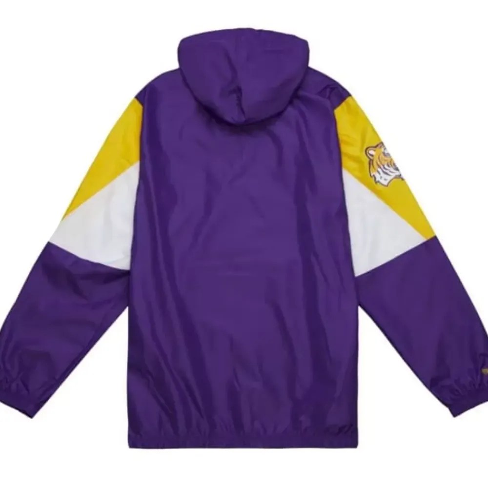 Apparel Mitchell & Ness Jackets & Outerwear-Throw It Back Full Zip Windbreaker Louisiana State University