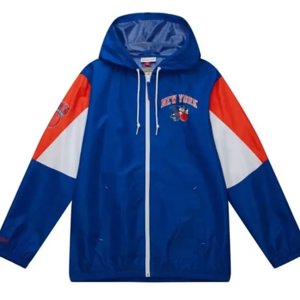 Apparel Mitchell & Ness Jackets & Outerwear-Throw It Back Full Zip Windbreaker New York Knicks
