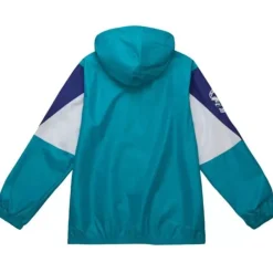 Apparel Mitchell & Ness Jackets & Outerwear-Throw It Back Full Zip Windbreaker Charlotte Hornets