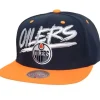 Headwear Mitchell & Ness -Transcript Snapback Vntg Edmonton Oilers