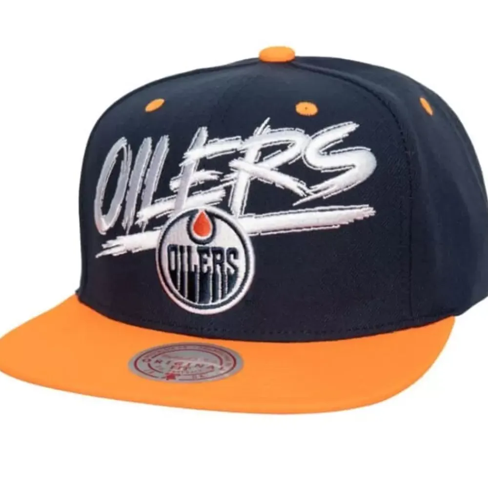 Headwear Mitchell & Ness -Transcript Snapback Vntg Edmonton Oilers