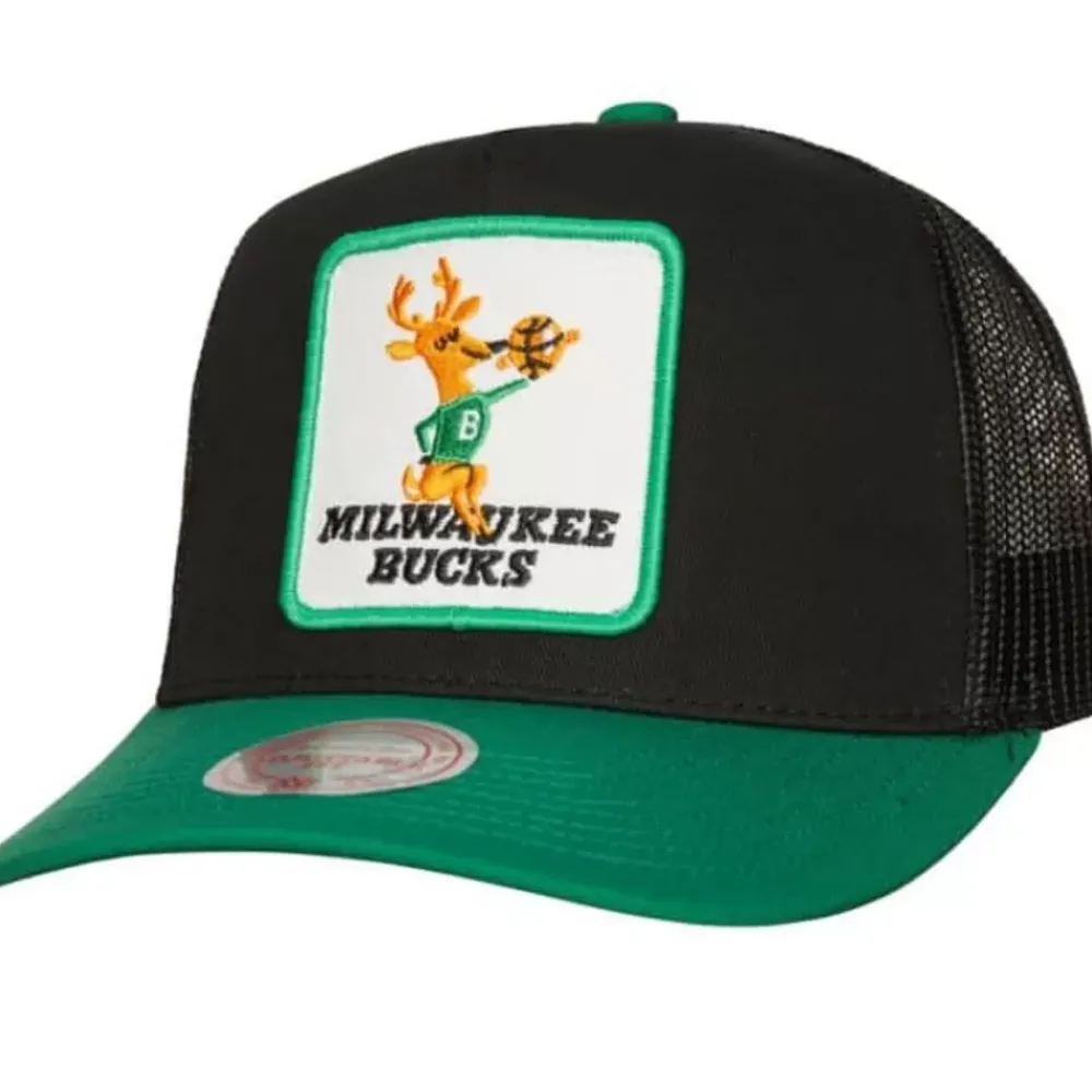 Headwear Mitchell & Ness -Truck It Trucker Snapback Hwc Milwaukee Bucks