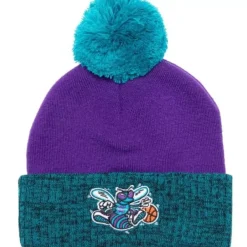 Headwear Mitchell & Ness -Two Tone Pom Beanie Hwc Charlotte Hornets