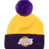 Headwear Mitchell & Ness -Two Tone Pom Beanie Hwc Los Angeles Lakers