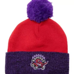 Headwear Mitchell & Ness -Two Tone Pom Beanie Hwc Toronto Raptors