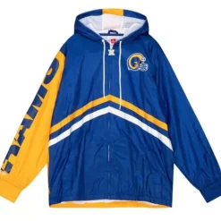 Apparel Mitchell & Ness Jackets & Outerwear-Undeniable Full Zip Windbreaker Los Angeles Rams