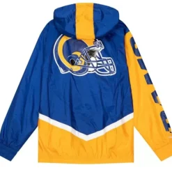 Apparel Mitchell & Ness Jackets & Outerwear-Undeniable Full Zip Windbreaker Los Angeles Rams