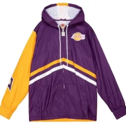 Apparel Mitchell & Ness Jackets & Outerwear-Undeniable Full Zip Windbreaker Los Angeles Lakers