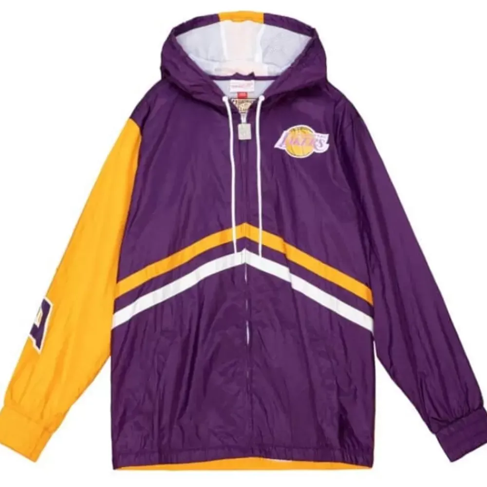 Apparel Mitchell & Ness Jackets & Outerwear-Undeniable Full Zip Windbreaker Los Angeles Lakers