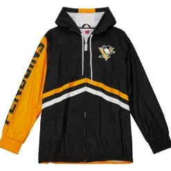 Apparel Mitchell & Ness Jackets & Outerwear-Undeniable Full Zip Windbreaker Pittsburgh Penguins