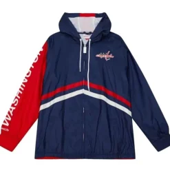 Apparel Mitchell & Ness Jackets & Outerwear-Undeniable Full Zip Windbreaker Washington Capitals