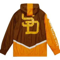 Apparel Mitchell & Ness Jackets & Outerwear-Undeniable Full Zip Windbreaker San Diego Padres