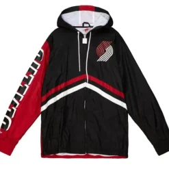 Apparel Mitchell & Ness Jackets & Outerwear-Undeniable Full Zip Windbreaker Portland Trail Blazers