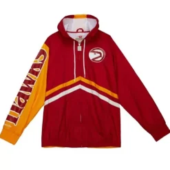 Apparel Mitchell & Ness Jackets & Outerwear-Undeniable Full Zip Windbreaker Atlanta Hawks