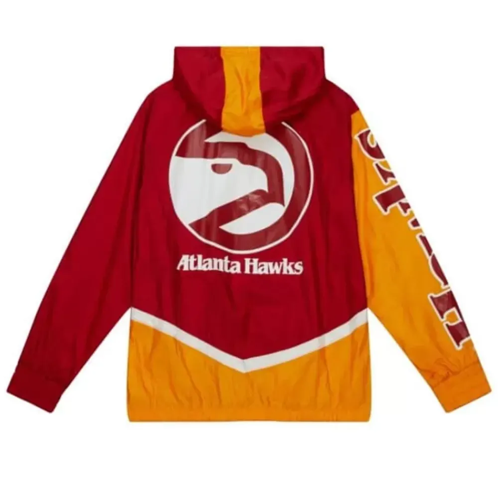 Apparel Mitchell & Ness Jackets & Outerwear-Undeniable Full Zip Windbreaker Atlanta Hawks